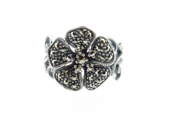 Marcasite Flower Ring MJ12810