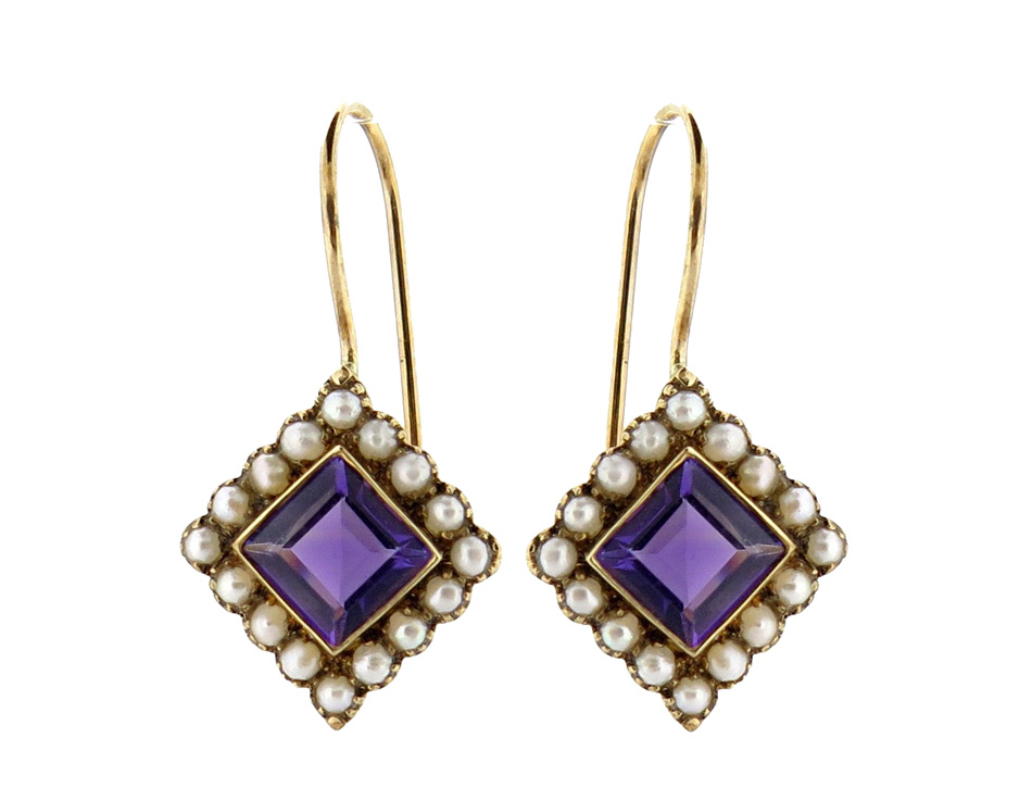 Seeds of Heaven Amethyst and Pearl Earrings | Asian Boutique Jewelry from  New York | Yun Boutique