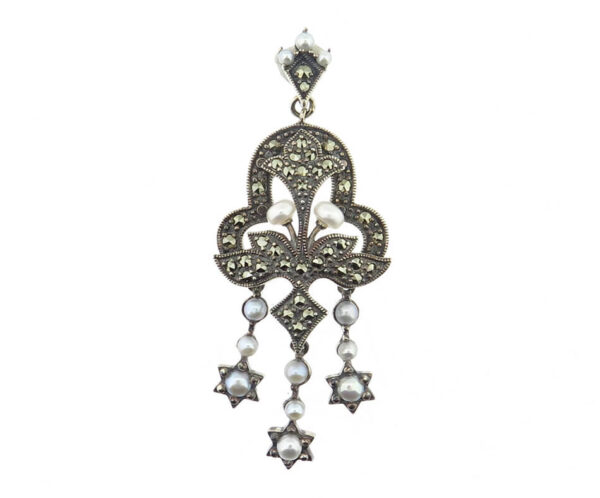 Seedpearl & Marcasite Pendant MJ16051