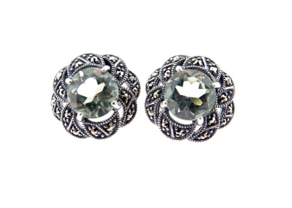 Green Amethyst Stud Earrings MJ17646