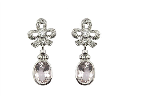 Morganite & Diamond Earrings MJ18266