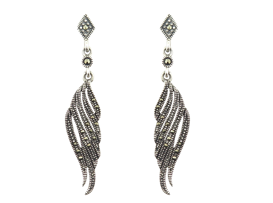 Marcasite Long Earrings MJ14126