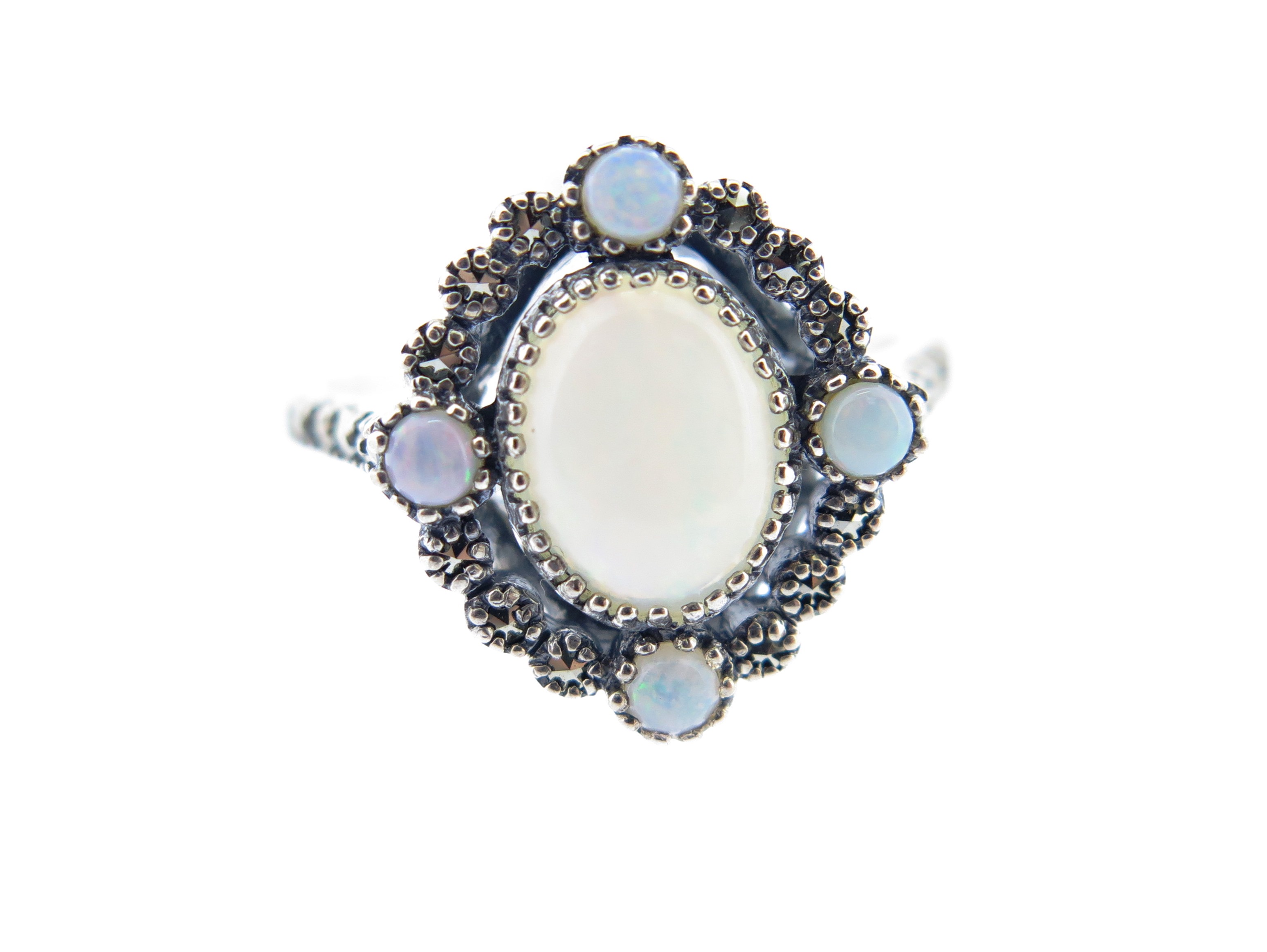 Opal & Marcasite Ring MJ16653
