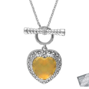 Yellow Opal Heart Necklace MJ16801