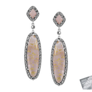 Pink Mother-of-Pearl & Gold Leaf Earring MJ18880