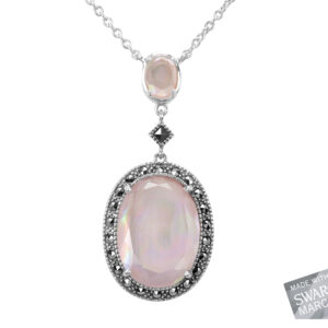 Pink Mother-of-Pearl Doublet Necklace MJ18902