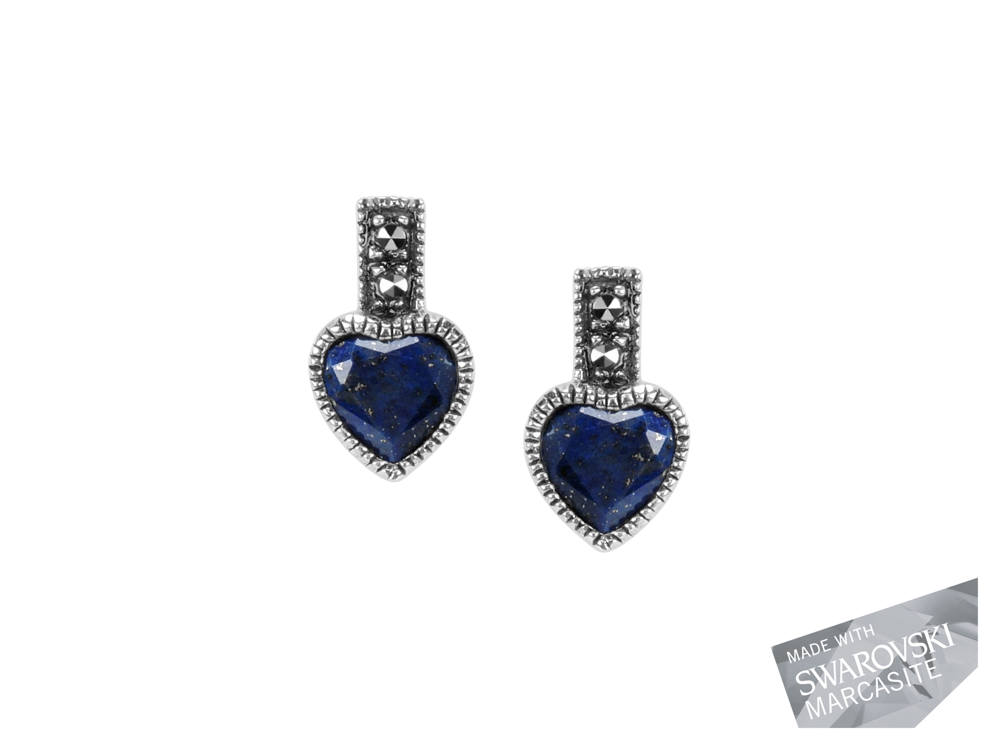 Lapis Lazuli Heart Earrings MJ18911