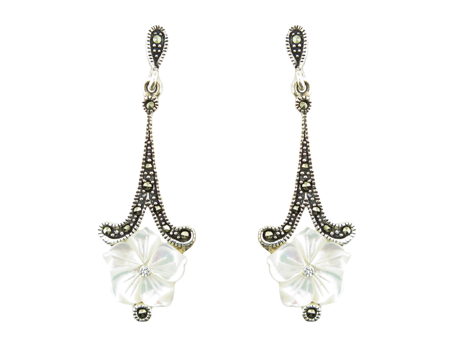 Carved Mother-of-Pearl Earrings MJ19280