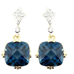 London Blue Topaz & Diamond Earrings MJ20244