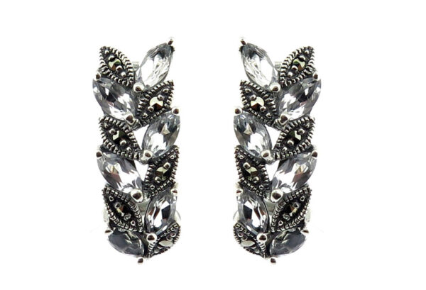 Silver Topaz Earrings MJ20294