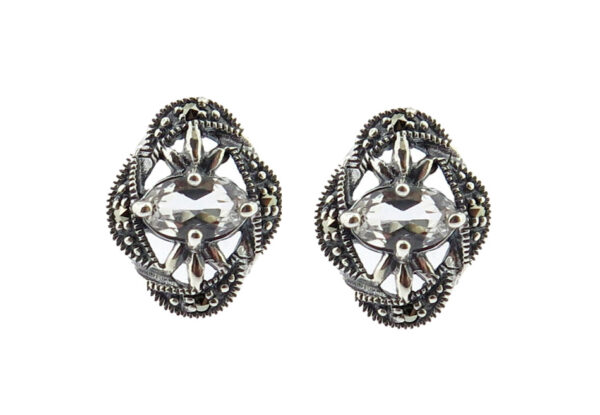 Silver Topaz Studs MJ20310