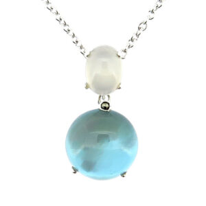 Denim Mother of Pearl Necklace MJ20738