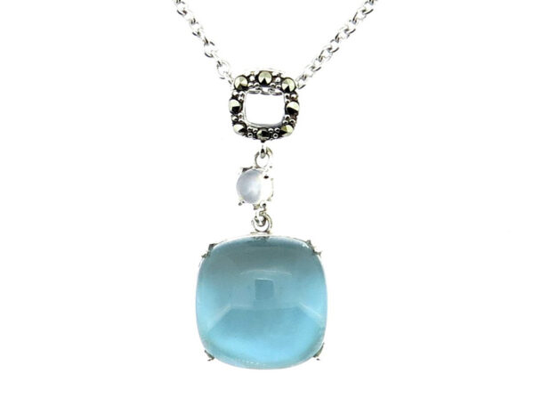 Denim Mother of Pearl Necklace MJ20741