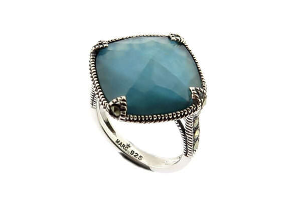 Denim Mother of Pearl Ring MJ20753