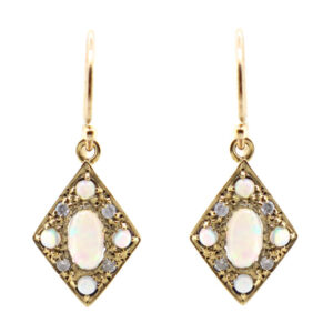 Opal & Diamond Earrings MJ21524
