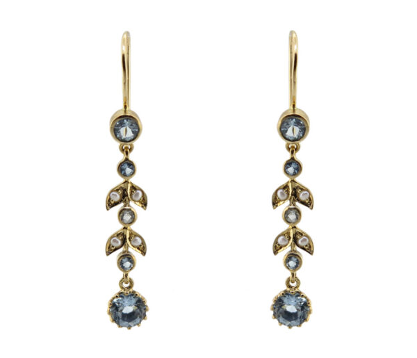 Aquamarine & Pearl Earrings MJ21674