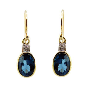 London Blue Topaz & Diamond Earrings MJ22128