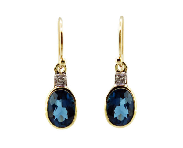 London Blue Topaz & Diamond Earrings MJ22128