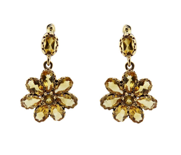 Citrine Cluster Earrings MJ7086