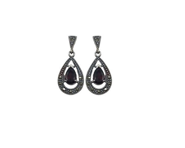 Garnet Teardrop Earring MJ15626