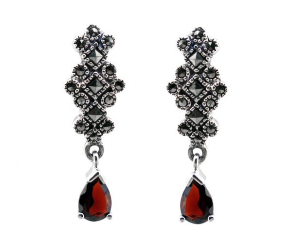 Garnet Drop Earring MJ23094