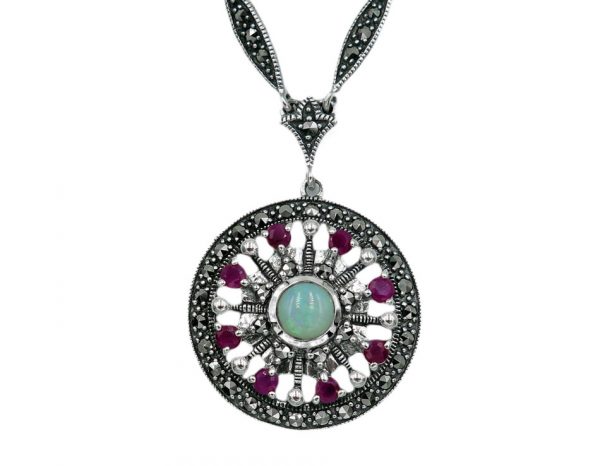 Opal & Ruby Necklace MJ23675