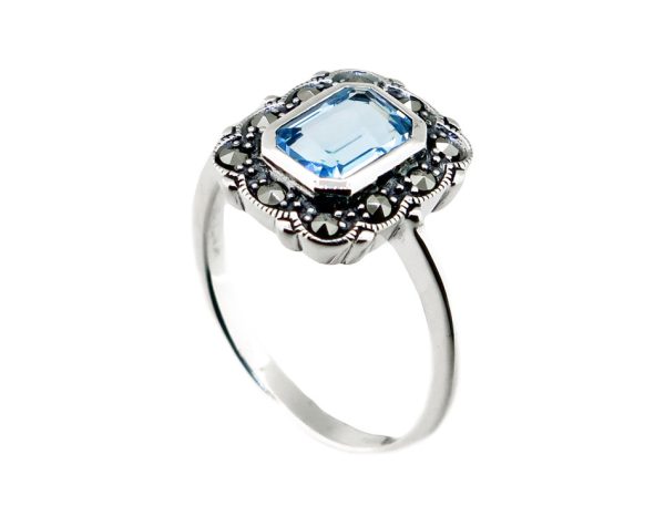 Square Blue Topaz Ring MJ22527