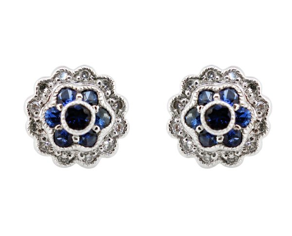 18ct Sapphire & Diamond Stud MJ6584