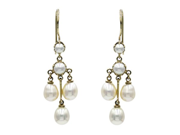 MJ23749 Pearl Chandelier Drop 9ct