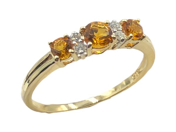 9ct Citrine Hoop Ring MJ25094