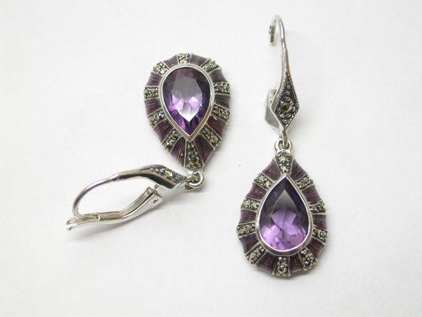 Enamel Amethyst Drops MJ15917