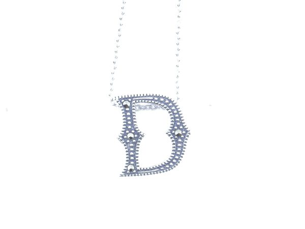 Marcasite Initial Necklace "D" MJ17928