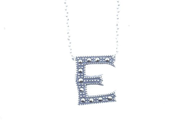 Marcasite Initial Necklace "E" MJ17929