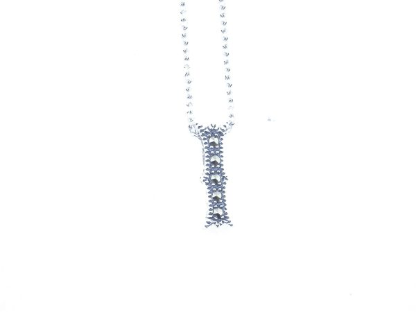 Marcasite Initial Necklace "I" MJ17933