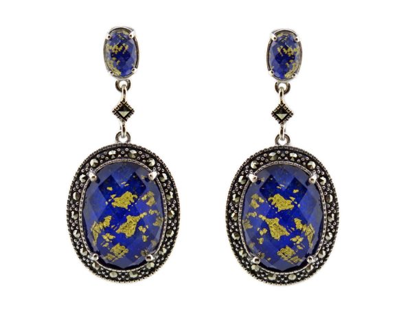 Lapis Lazuli and Gold Leaf Drops MJ22954