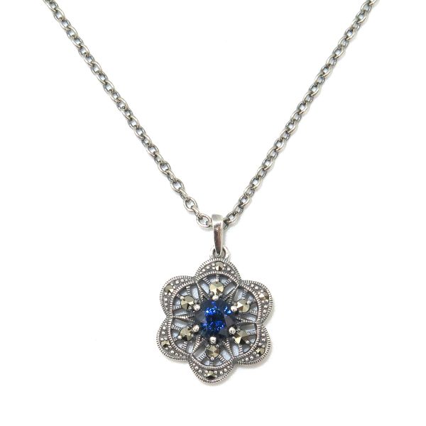 Sapphire Flower Necklace MJ24131