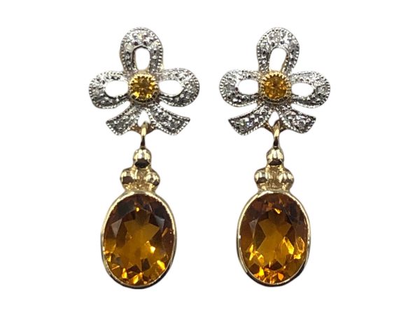 9ct Citrine Drops MJ25422