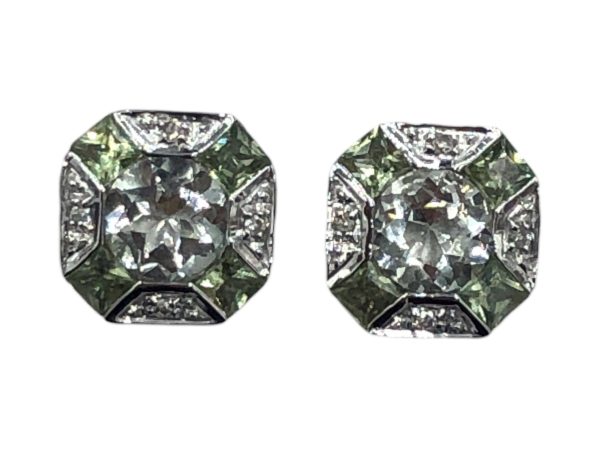 9ct Green Amethyst Studs MJ25423