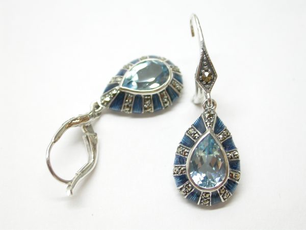 Enamel Blue Topaz Drops MJ15918