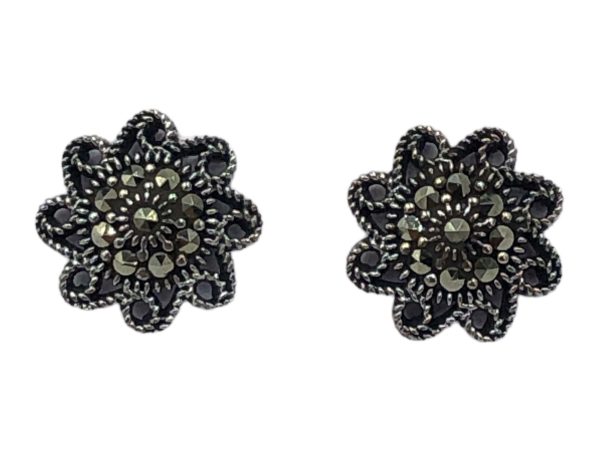 Flower Marcasite Studs MJ25548