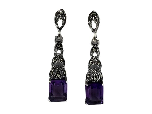 Amethyst Drop Earrings MJ25442