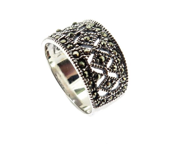 Wide Marcasite Ring MJ20645