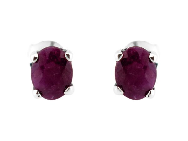 Oval Ruby Studs MJ23297