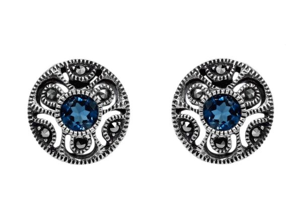 London Blue Topaz Stud Earrings MJ23593